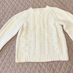 Moon & Madison Ivory Textured Knit Sweater Size Medium